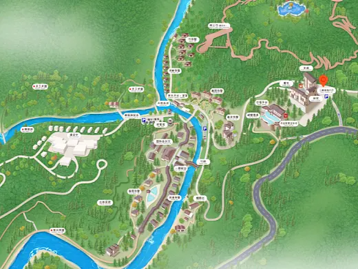 新村镇结合景区手绘地图智慧导览和720全景技术，可以让景区更加“动”起来，为游客提供更加身临其境的导览体验。